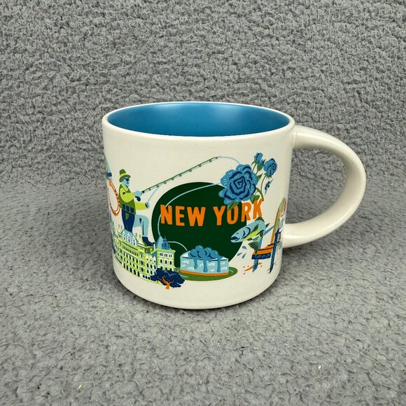 Starbucks Mug Discovery Series New York State 14 fl oz White Blue 2024 Coffee - Picture 2 of 11